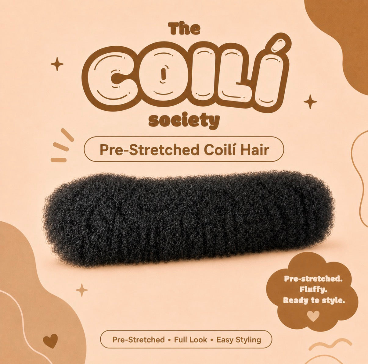 Pre-Stretched Coilí Bulk Hair